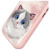Nimmy etui iPhone 16 6.1 różowy/pink Big Eyed Pet 2.0 Cat